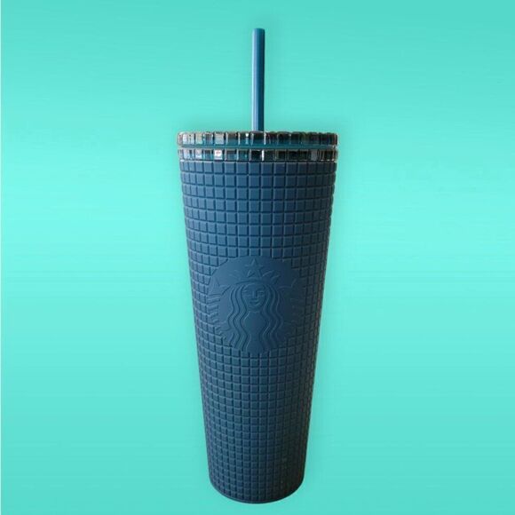 Starbucks Subzero Gridded Mate Blue Tumbler 24oz - Picture 1 of 6